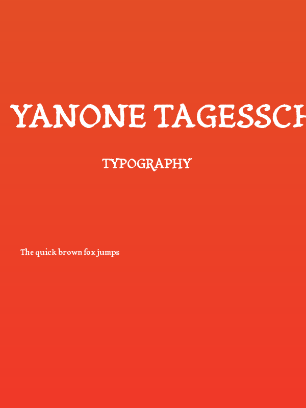 Yanone Tagesschrift Poster