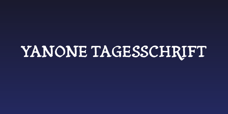 Yanone Tagesschrift Social Header