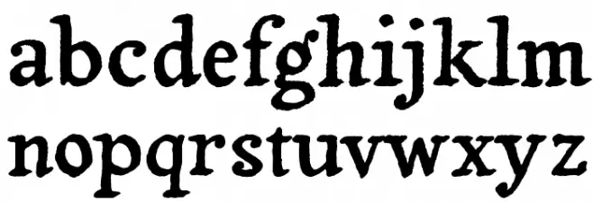 Yanone Tagesschrift Font LOWERCASE