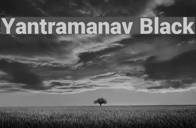 Yantramanav Black Font examples