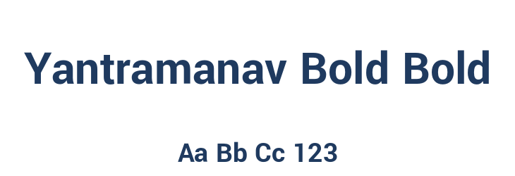 Yantramanav Bold Bold Font Preview