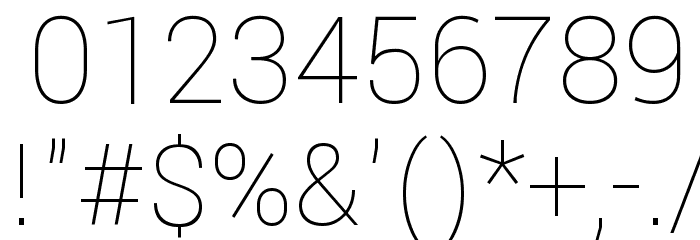 Yantramanav Thin Font OTHER CHARS