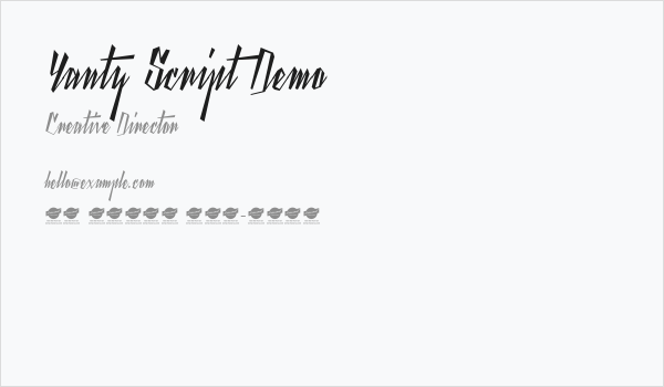 Yanty Script Demo Business Card