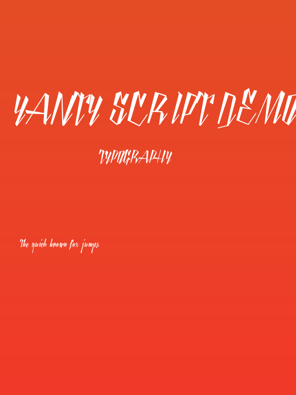 Yanty Script Demo Poster