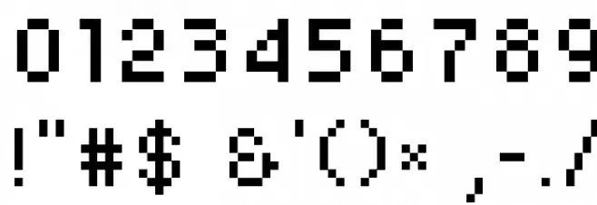 Yapix Font Alte caractere