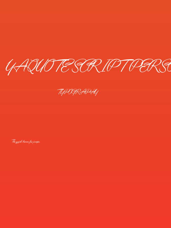 Yaquote Script Personal Use Poster