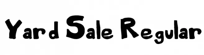 Yard Sale Regular  Frei Schriftart Herunterladen