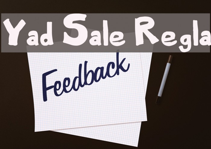 Yard Sale Regular Font examples