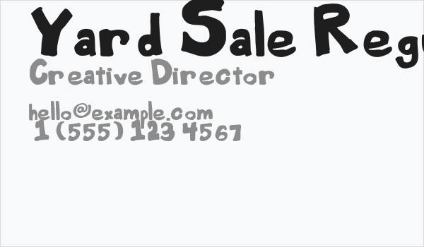 Yard Sale Regular Business Card