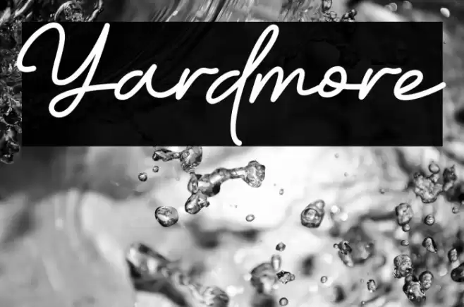 Yardmore Font examples