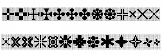 Yarndings 20 Charted Regular Caratteri MAIUSCOLE
