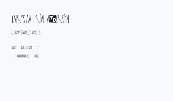 Yaroslav Trial Version Business Card