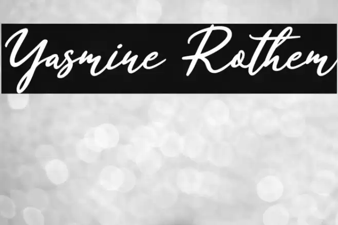 Yasmine Rothem Font examples