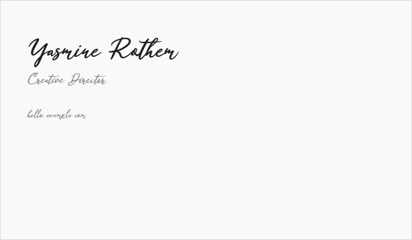 Yasmine Rothem Business Card