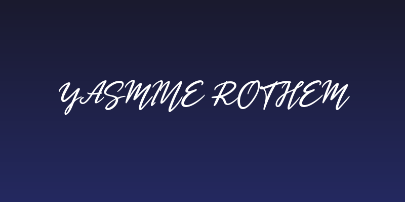 Yasmine Rothem Social Header