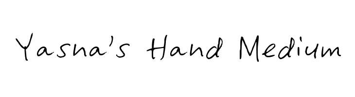 Yasna's Hand Medium  Frei Schriftart Herunterladen