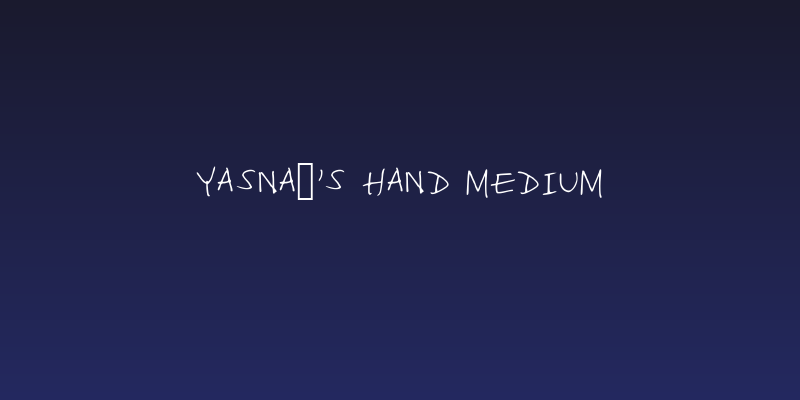 Yasna's Hand Medium Social Header