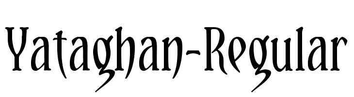 Yataghan-Regular Font
