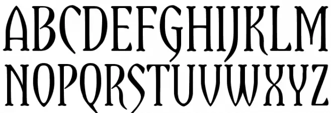 Yataghan-Regular Caratteri MAIUSCOLE