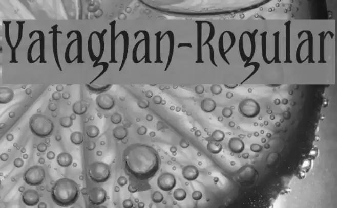 Yataghan-Regular Font examples