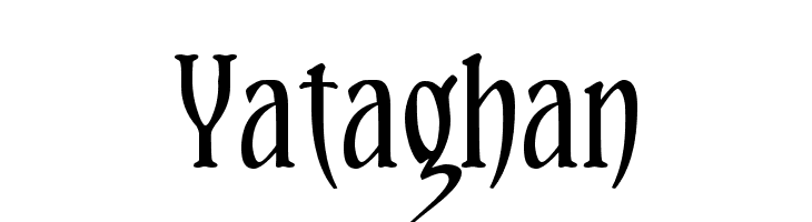 Yataghan फ़ॉन्ट