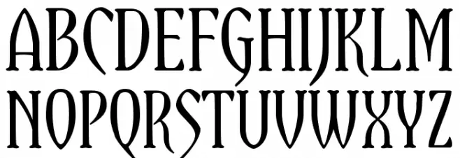 Yataghan Шрифта ВЕРХНИЙ