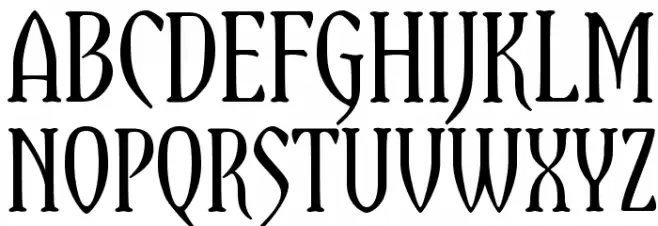Yataghan Шрифта ВЕРХНИЙ