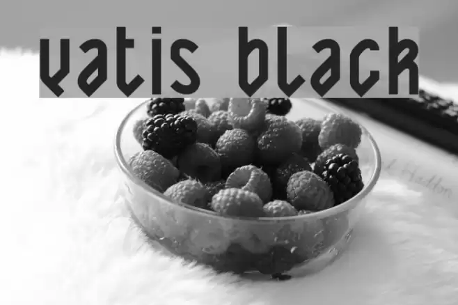 Yatis black Font examples