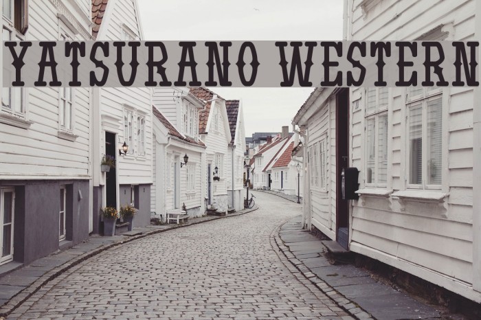 Yatsurano Western Font examples