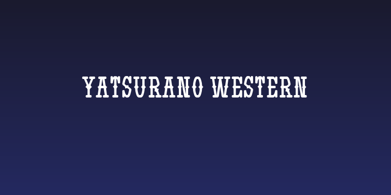 Yatsurano Western Social Header