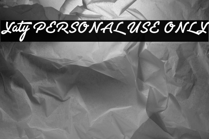 Yaty PERSONAL USE ONLY Example 1