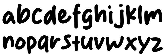 Yaum Smile Font LOWERCASE