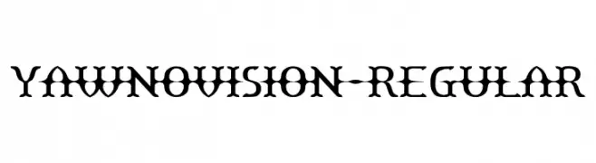 Yawnovision-Regular  Frei Schriftart Herunterladen