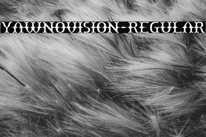 Yawnovision-Regular Font examples