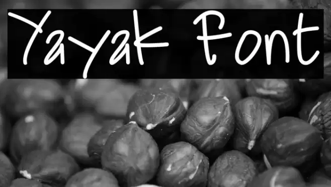 Yayak Font examples