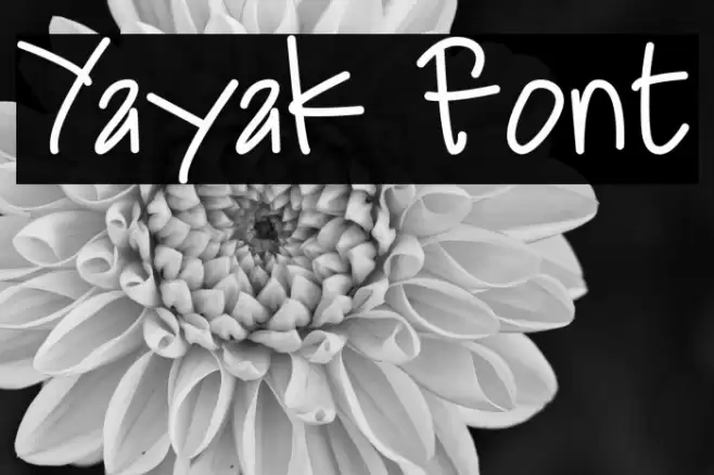 Yayak Font examples