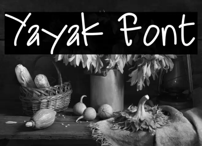 Yayak Font examples