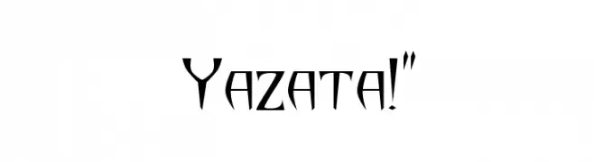 Yazata!"  les polices de caractères gratuit tlcharger