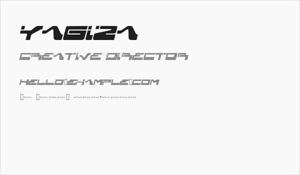 yagiza Business Card