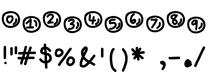 YBAlphaBubbles Font OTHER CHARS