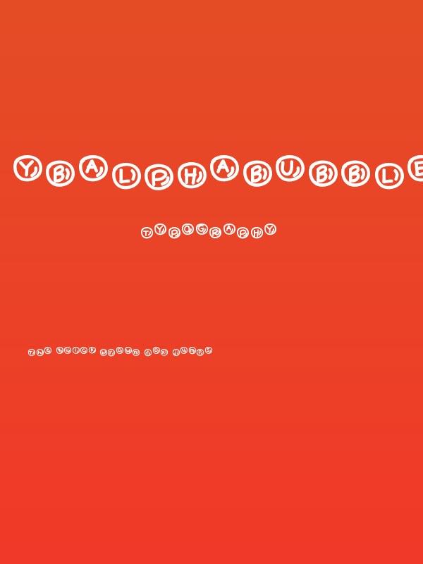 YBAlphaBubbles Poster