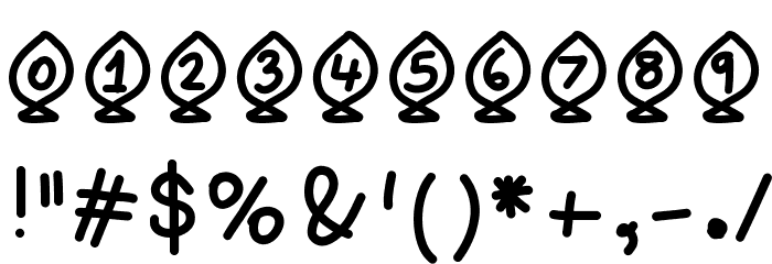 YBAlphaFish フォント その他の文字