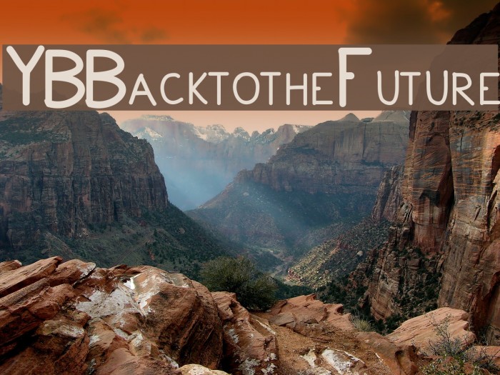 YBBacktotheFuture Font examples