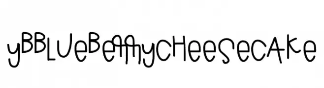 YBBlueberryCheesecake  Frei Schriftart Herunterladen