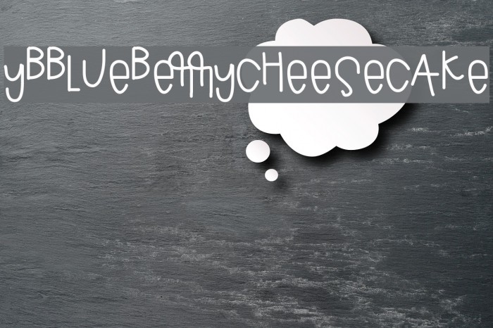 YBBlueberryCheesecake Font examples