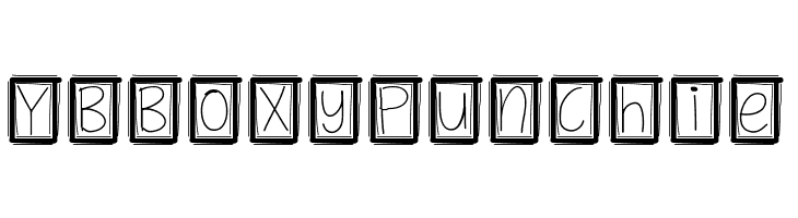 YBBoxyPunchie Font