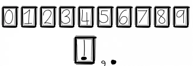 YBBoxyPunchie Schriftart Anderer Schreiben