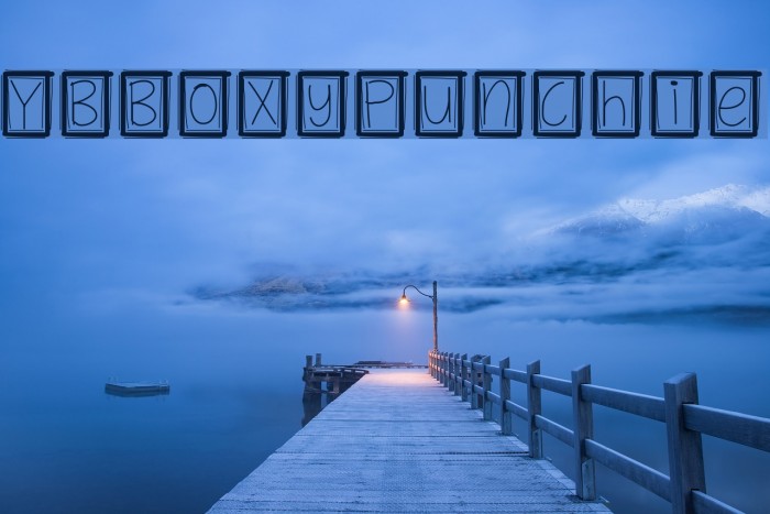 YBBoxyPunchie Font examples