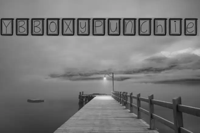 YBBoxyPunchie Schriftart examples