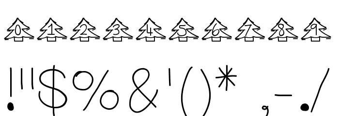 YBChristmasAlphabet Font OTHER CHARS
